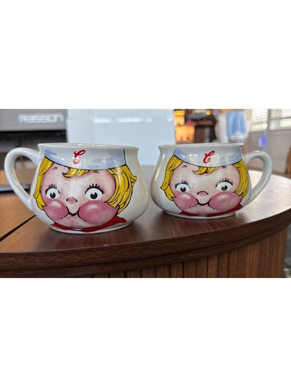 Vintage Campbell Soup Company Ceramic Soup Mugs Set of 2